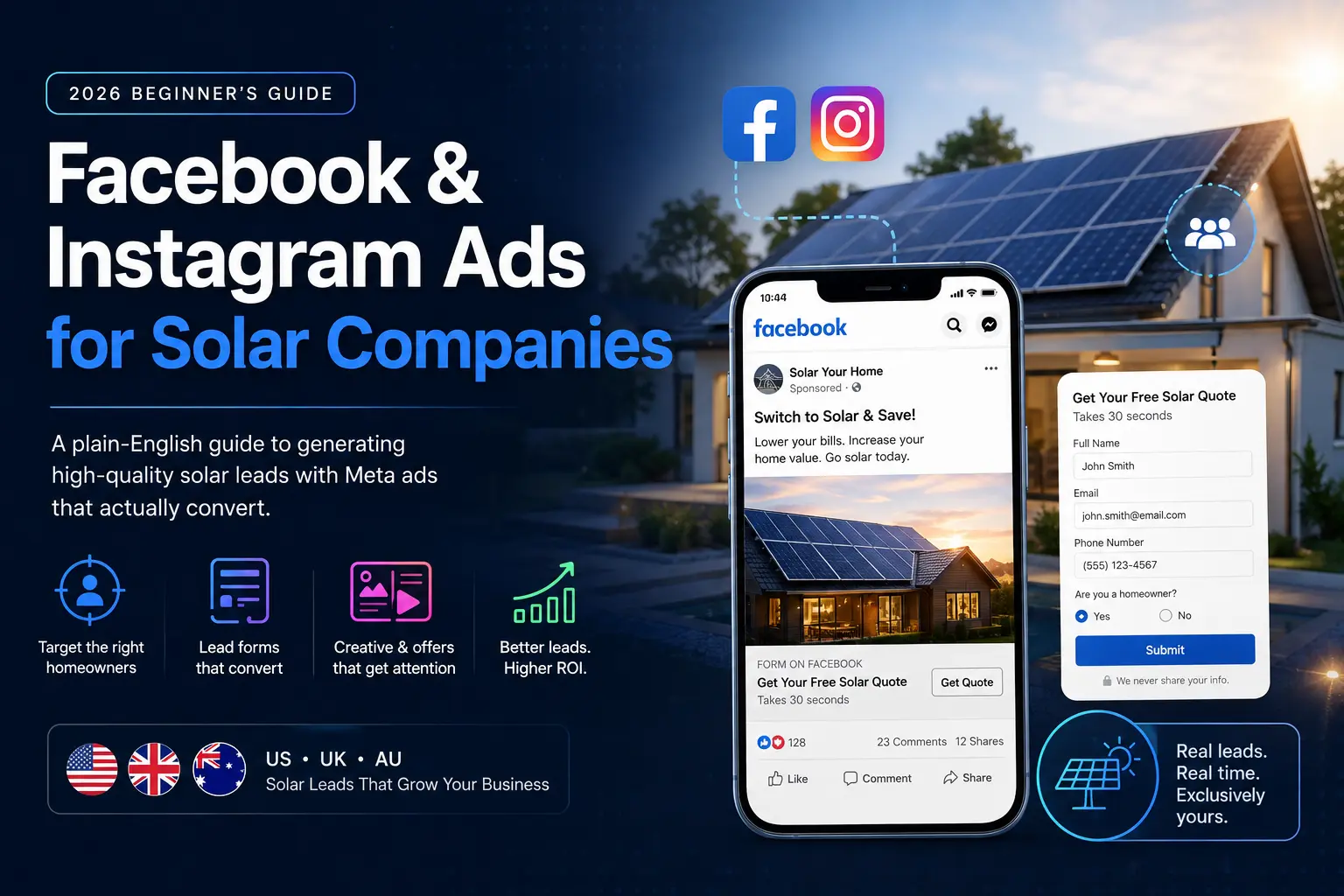 Facebook & Instagram Ads for Solar Companies: A 2026 Beginner's Guide